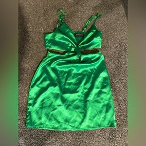 Green White Fox dress.